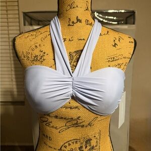 Light Blue Halter Bikini Top